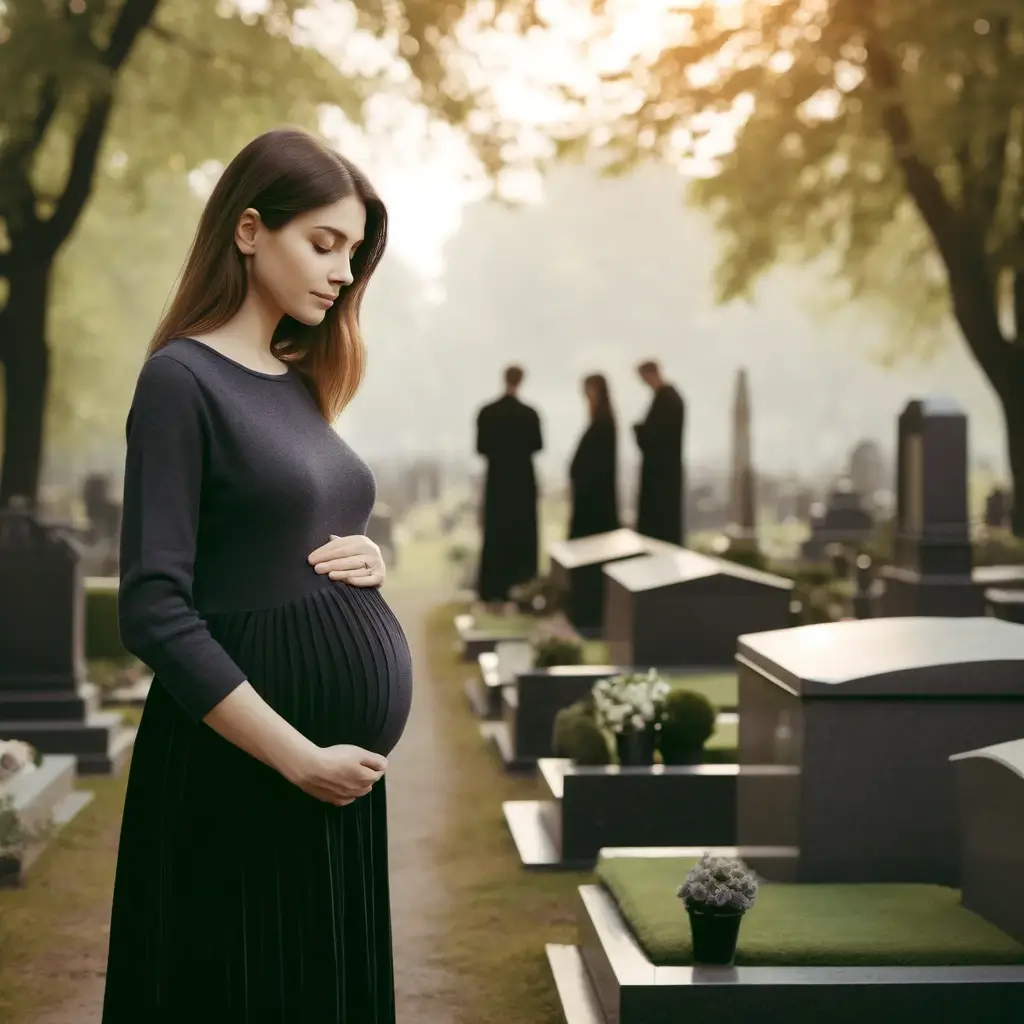 Kobieta w ciąży na pogrzebie: kontrowersyjna kwestia