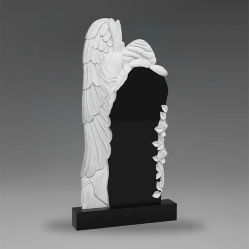 Tablica nagrobna granitowa z aniołem A68