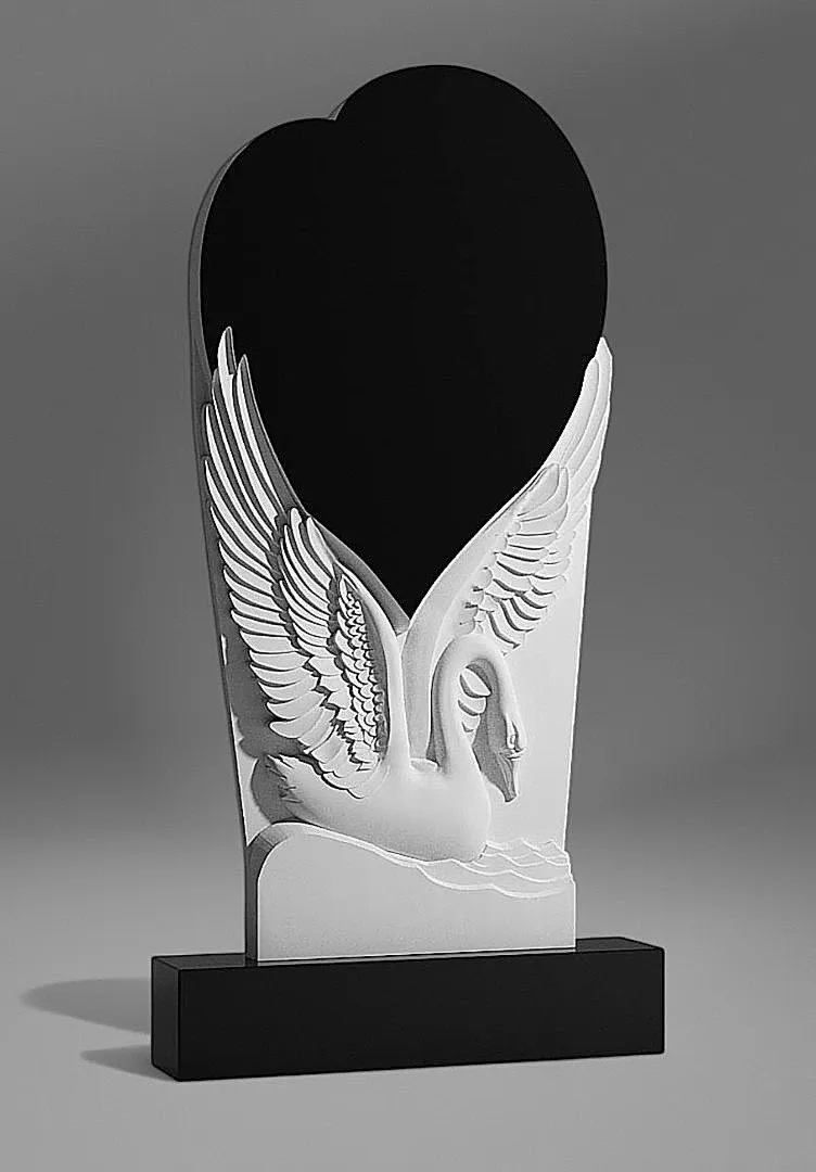 Tablica nagrobna z łabędziem na wodzie A97 zdjęcie 15