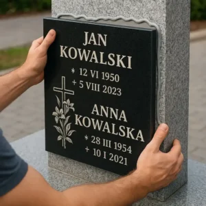 Jak przymocować tabliczkę granitową do pomnika - Ręczne mocowanie granitowej tabliczki