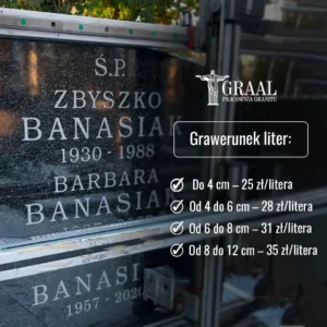 Grawer na nagrobkach: Cennik grawerowania na nagrobkach 