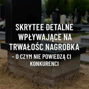 Trwałość nagrobków — poprawny montaż na solidnym fundamencie cementowym
