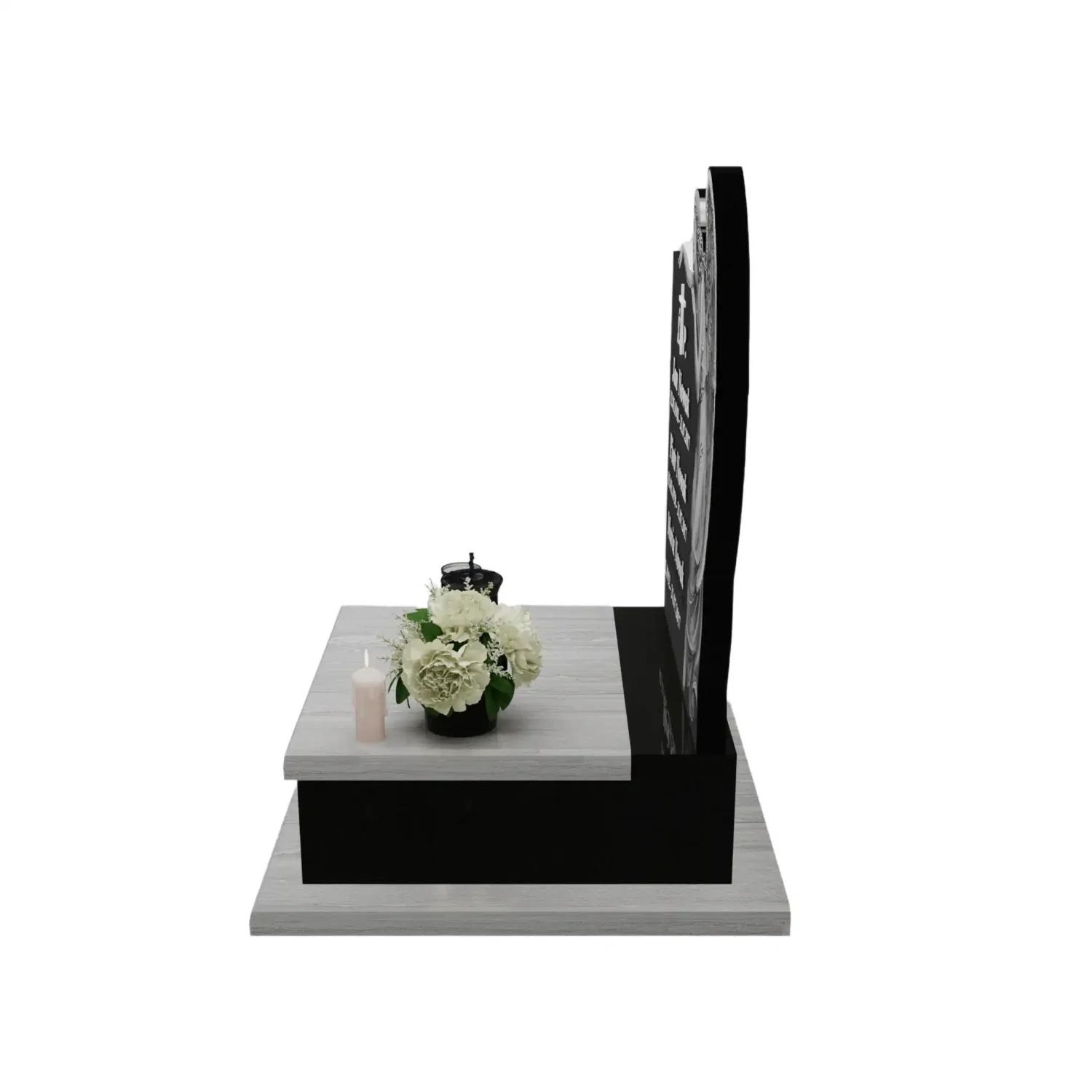 Nagrobek urnowy z grawerem anioła (imitacja rzeźby) U 79+360 – photo №3