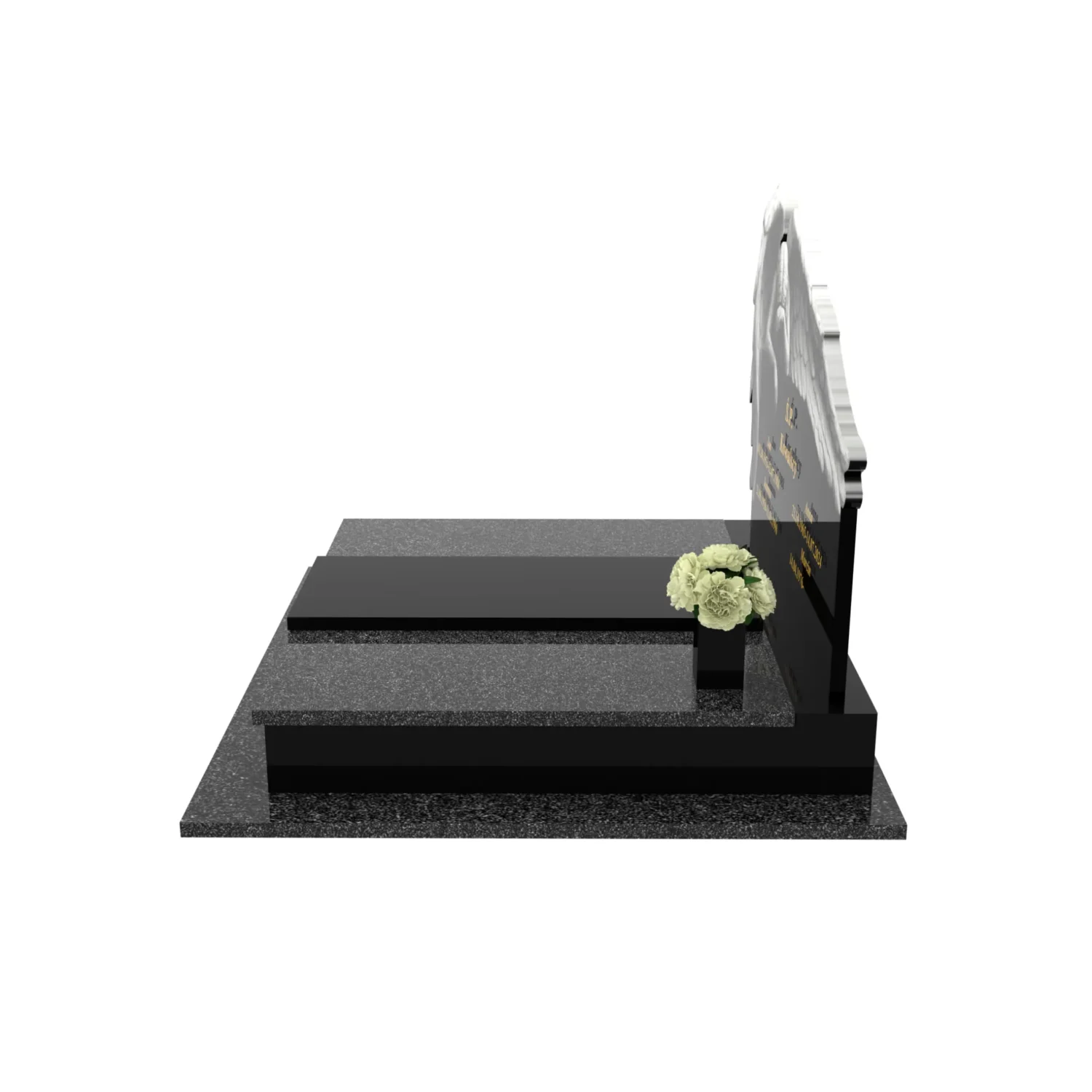 Nagrobek podwójny z grawerem anioła CK 77+360 – photo №3