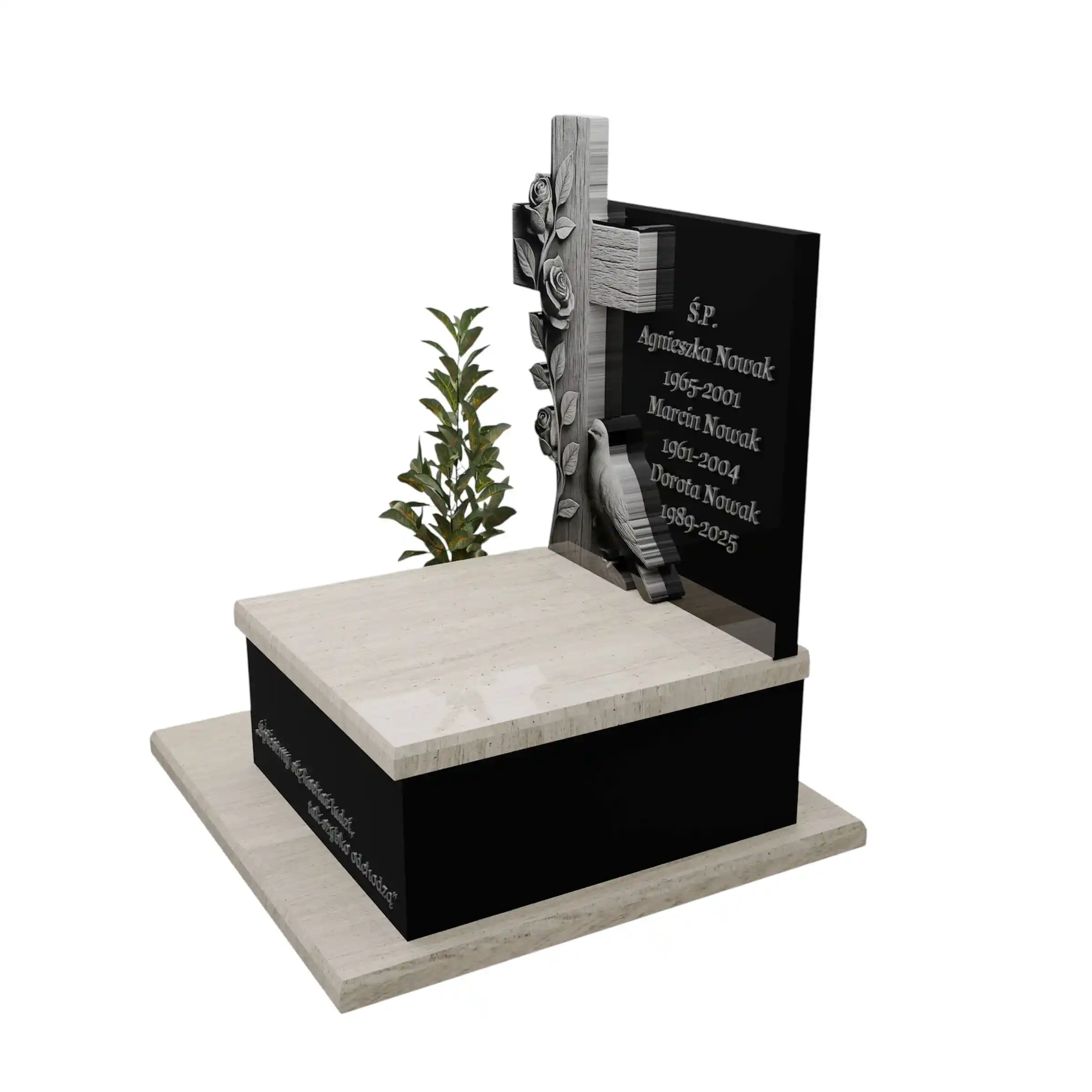 Nagrobek urnowy z granitu CK 83+360 – photo №2