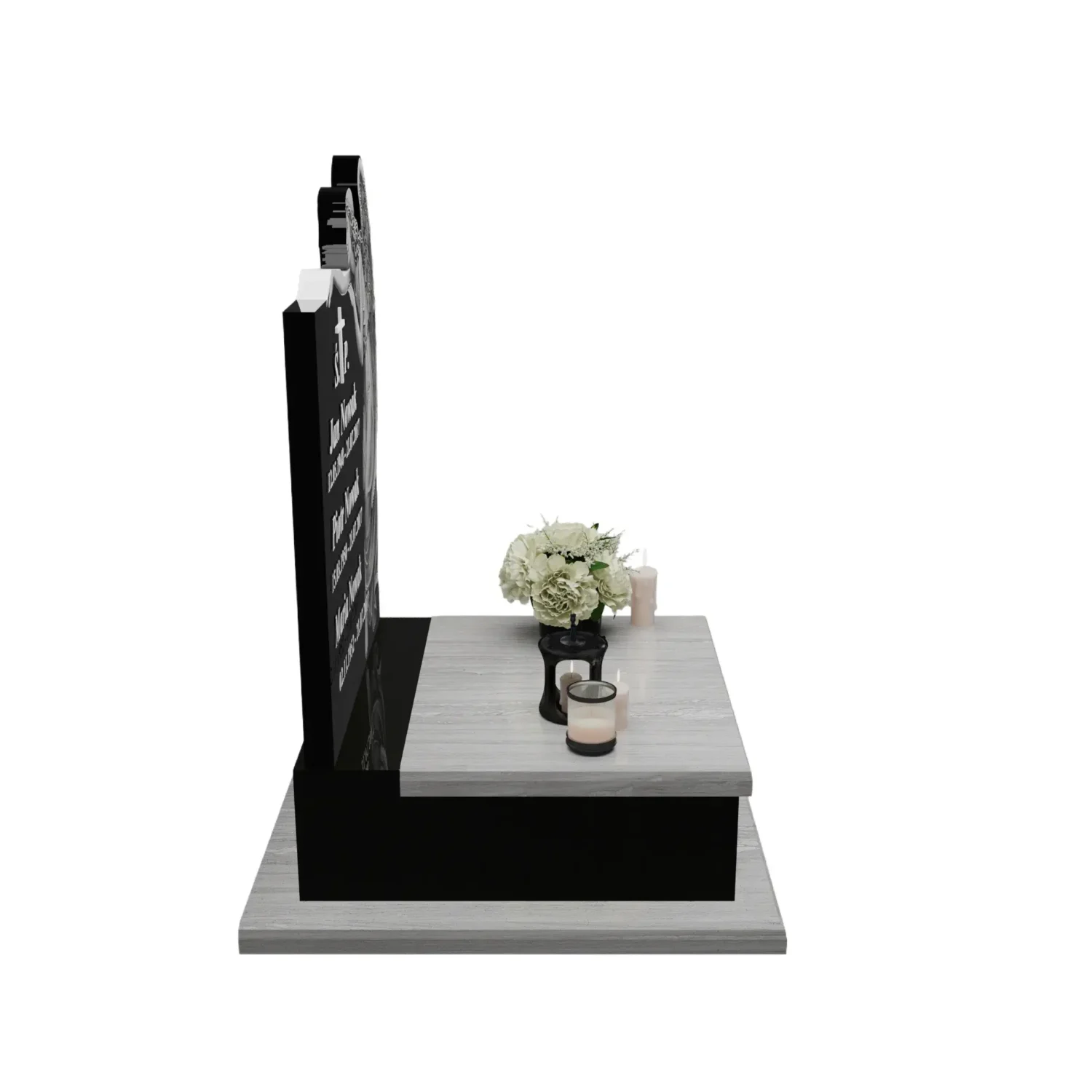 Nagrobek urnowy z grawerem anioła (imitacja rzeźby) U 79+360 – photo №9