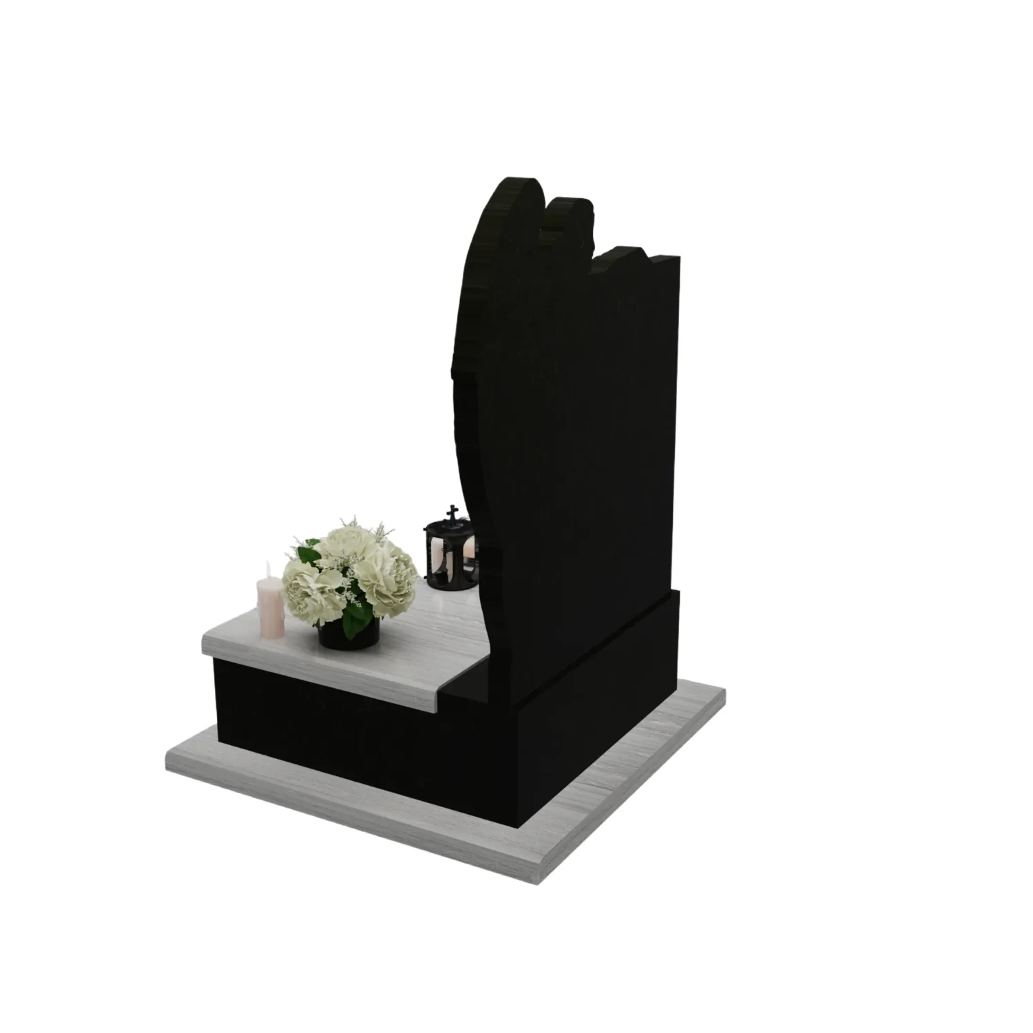Nagrobek urnowy z grawerem anioła (imitacja rzeźby) U 79+360 – photo №4