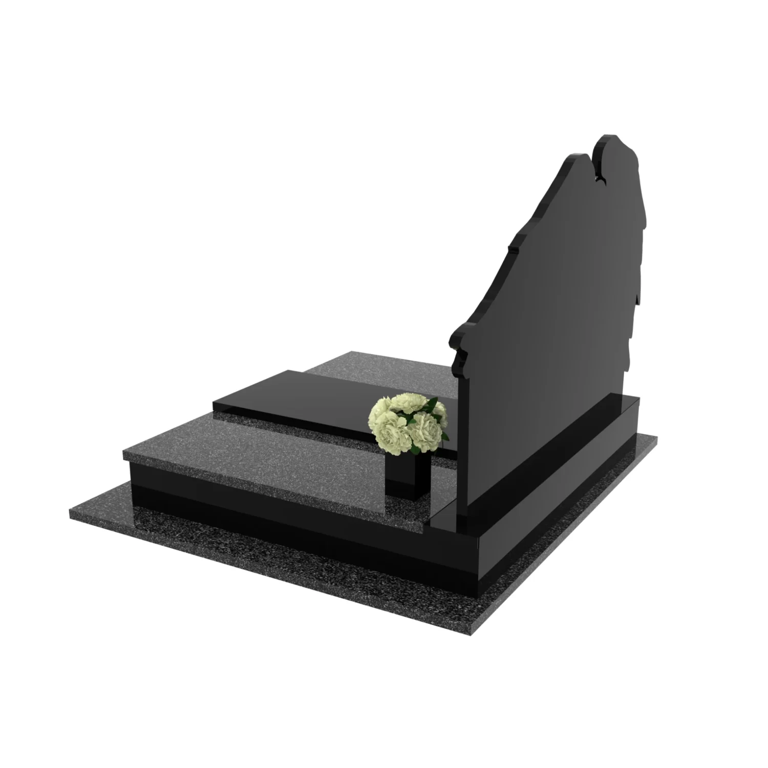 Nagrobek podwójny z grawerem anioła CK 77+360 – photo №4