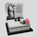 Nagrobek urnowy z grawerem anioła (imitacja rzeźby) U 84 zdjęcie 32