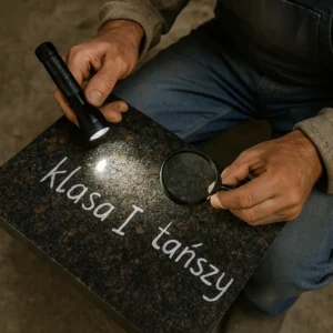 Jak rozpoznać granit – kamieniarz z lupą