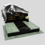 Nagrobek podwójny z grawerem anioła CK 77 zdjęcie 35