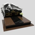 Nagrobek podwójny z grawerem anioła CK 77 zdjęcie 40