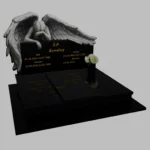 Nagrobek podwójny z grawerem anioła CK 77 zdjęcie 36