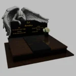 Nagrobek podwójny z grawerem anioła CK 77 zdjęcie 39