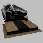 Nagrobek podwójny z grawerem anioła CK 77 zdjęcie 40