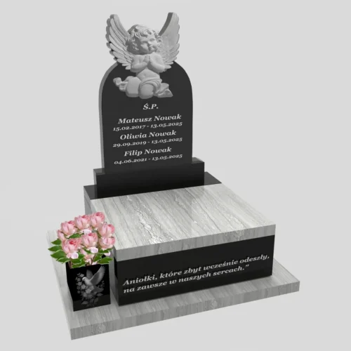 Nagrobek dla dziecka z granitu D 37