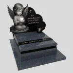 Nagrobek dla dziecka z grawerem anioła wykonany z granitu D 38 zdjęcie 32