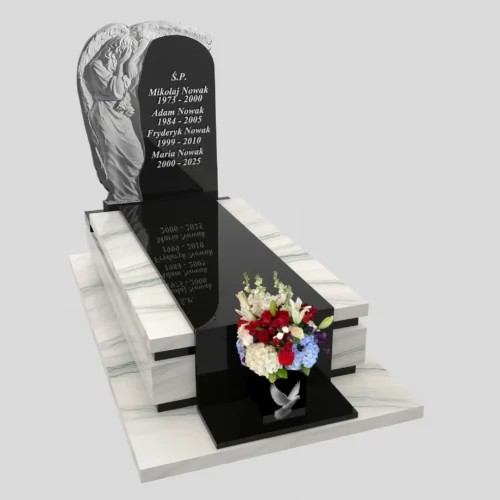 Nagrobek pojedynczy z rzeźbą anioła CK 95