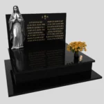 Nagrobek podwójny z grawerem Matki Boskiej z granitu CK 90 zdjęcie 30