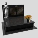 Nagrobek podwójny z grawerem Matki Boskiej z granitu CK 90 zdjęcie 33