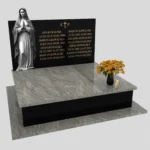 Nagrobek podwójny z grawerem Matki Boskiej z granitu CK 90 zdjęcie 35