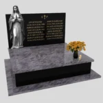 Nagrobek podwójny z grawerem Matki Boskiej z granitu CK 90 zdjęcie 38