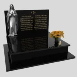 Nagrobek podwójny z grawerem Matki Boskiej z granitu CK 90 zdjęcie 41