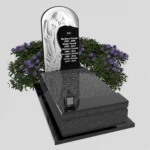 Nagrobek pojedynczy z grawerem Matki Boskiej z granitu CK 105 zdjęcie 33