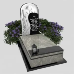 Nagrobek pojedynczy z grawerem Matki Boskiej z granitu CK 105 zdjęcie 37
