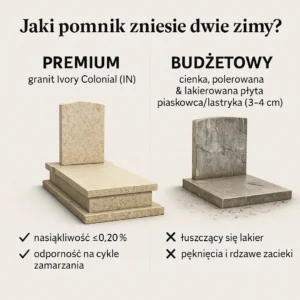 Nagrobki Warszawa – cena nagrobka, premium vs budżet