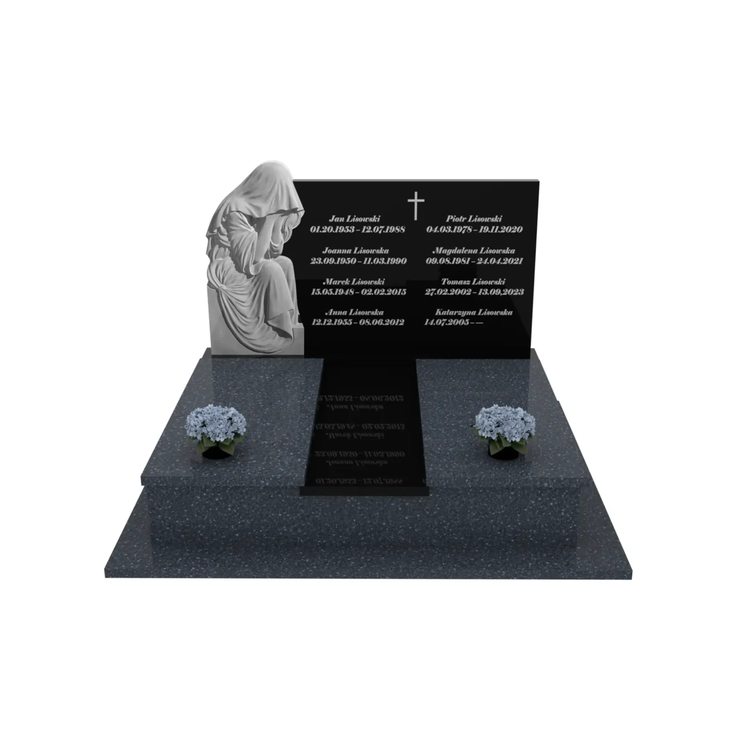 Nagrobek podwójny z granitu CK 97+360 – photo №12