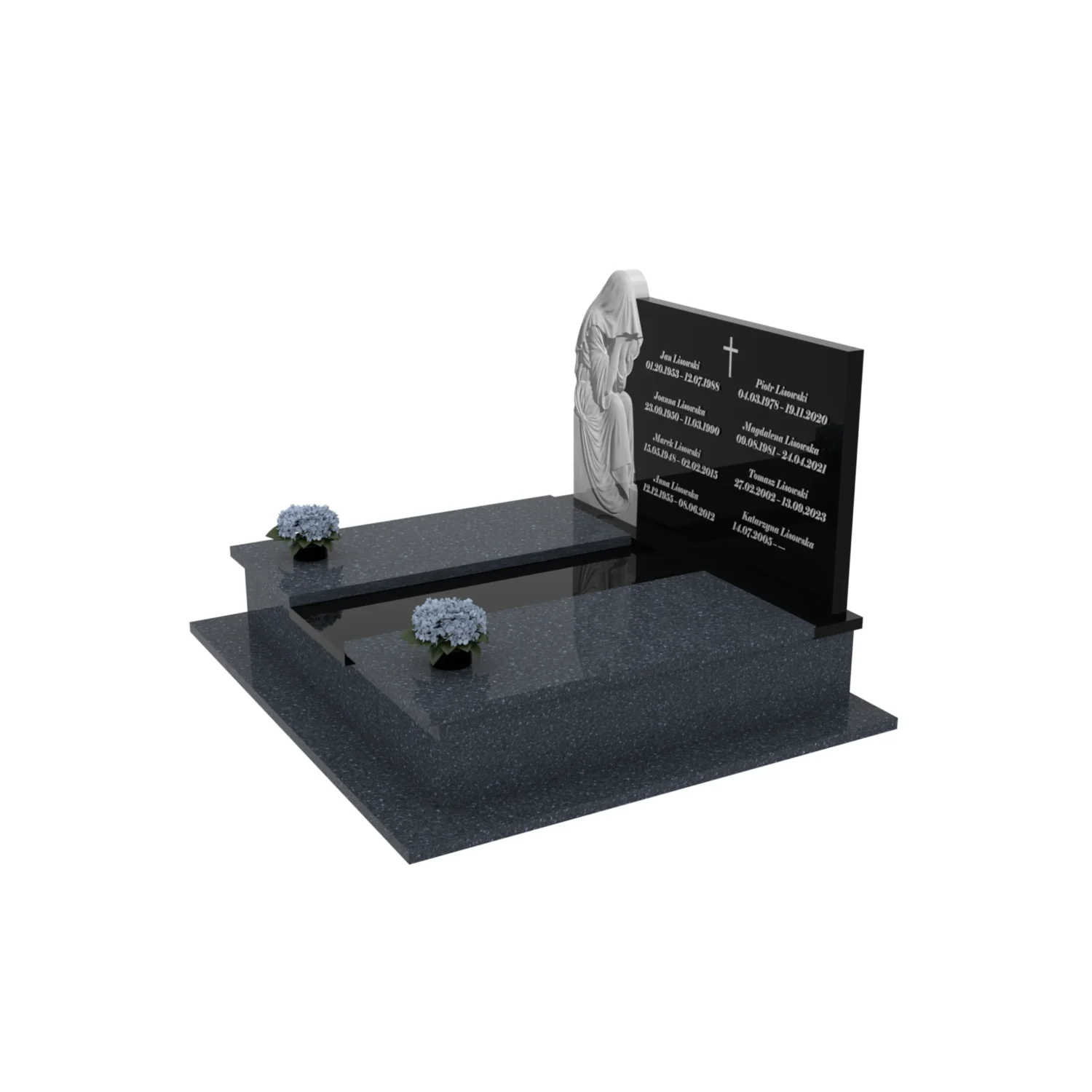 Nagrobek podwójny z granitu CK 97+360 – photo №2