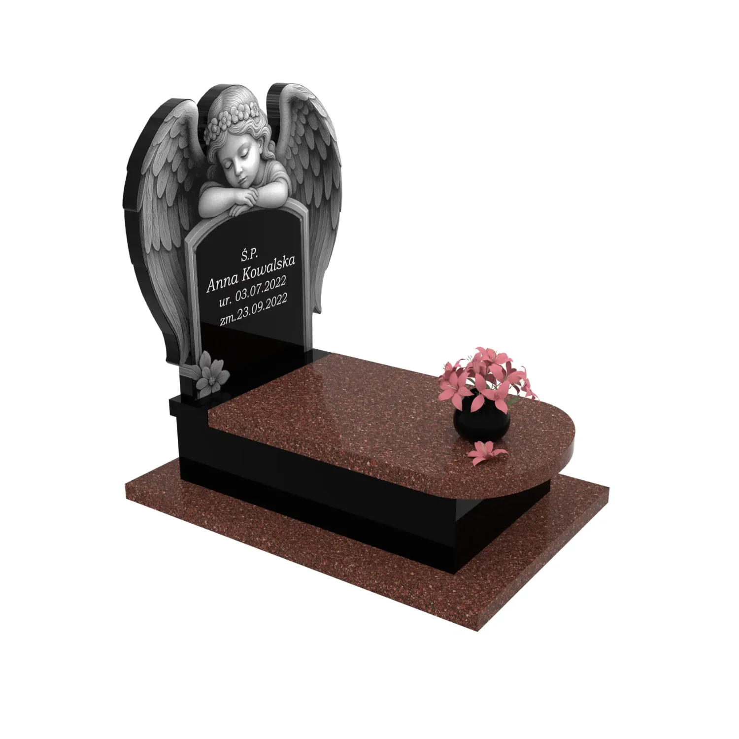 Nagrobek dla dziecka z granitu D 49+360 – photo №10