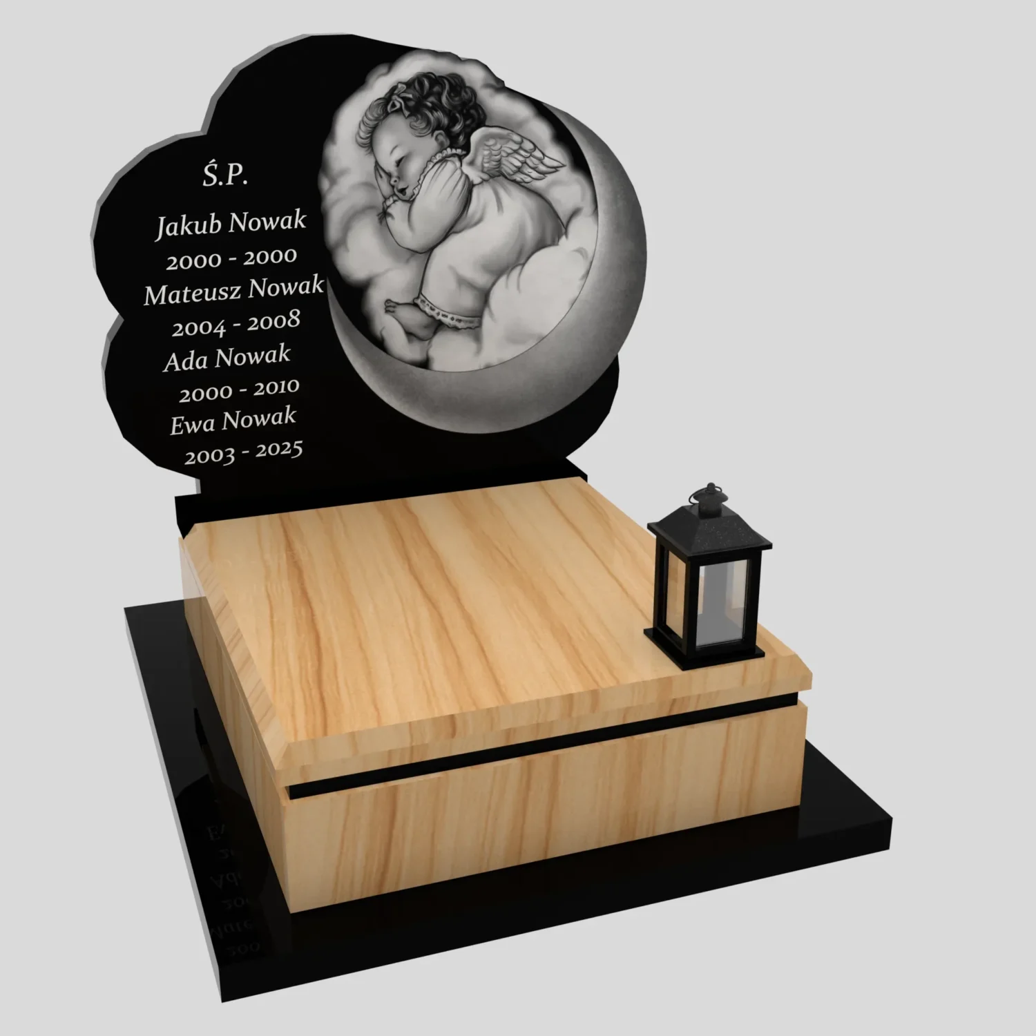 Nagrobek dla dziecka z granitu D 50 zdjęcie 29