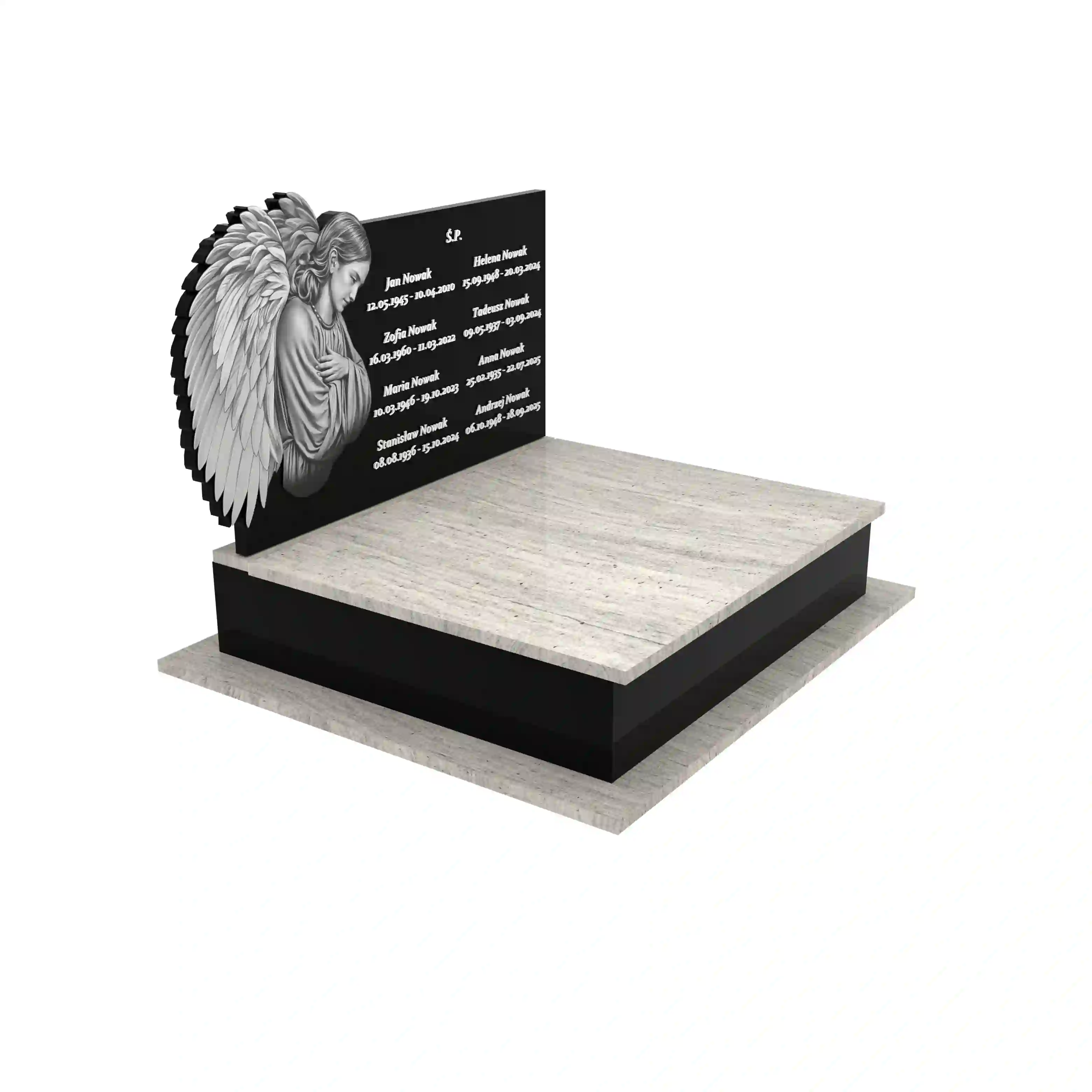 Nagrobek podwójny z granitu CK 96+360 – photo №10