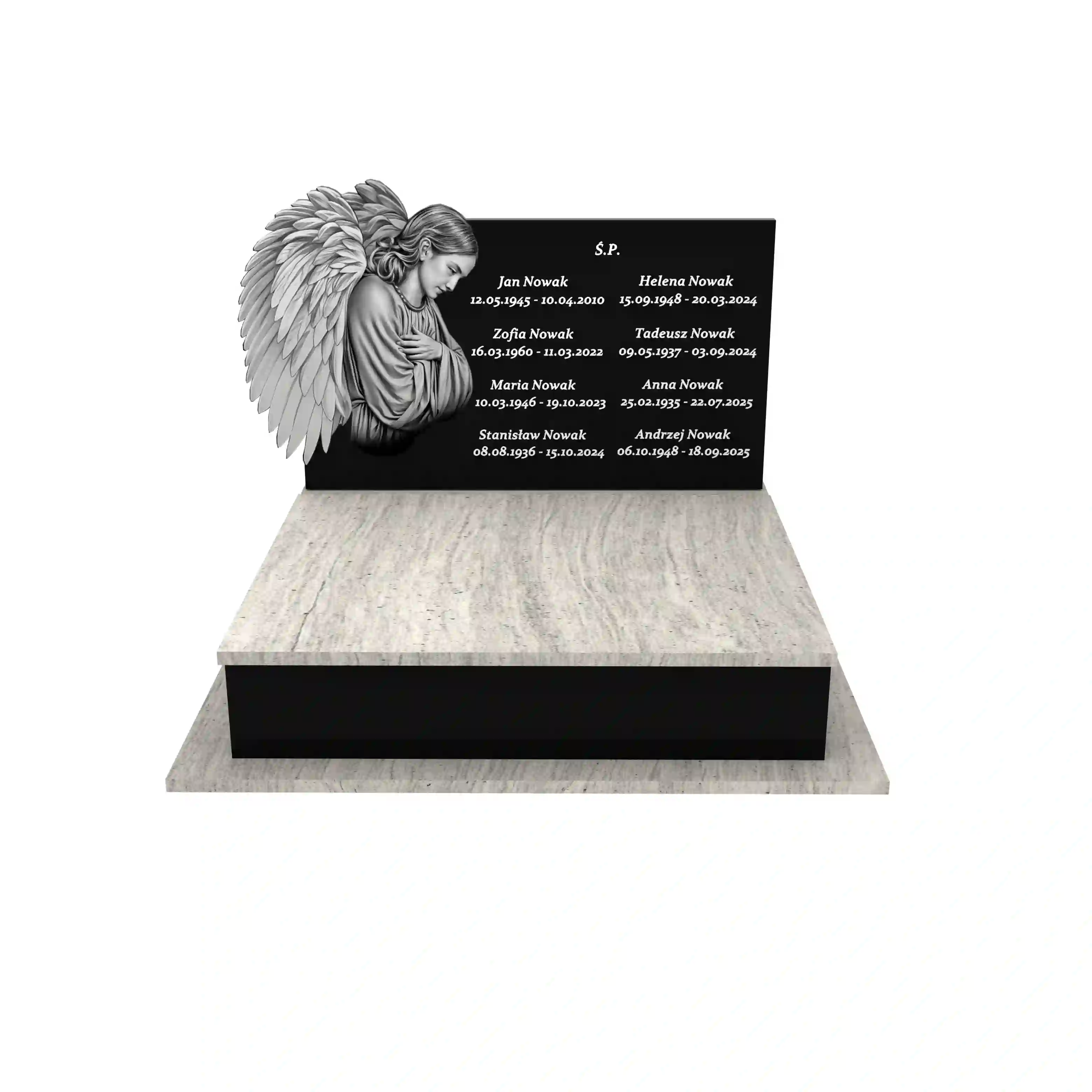 Nagrobek podwójny z granitu CK 96+360 – photo №12