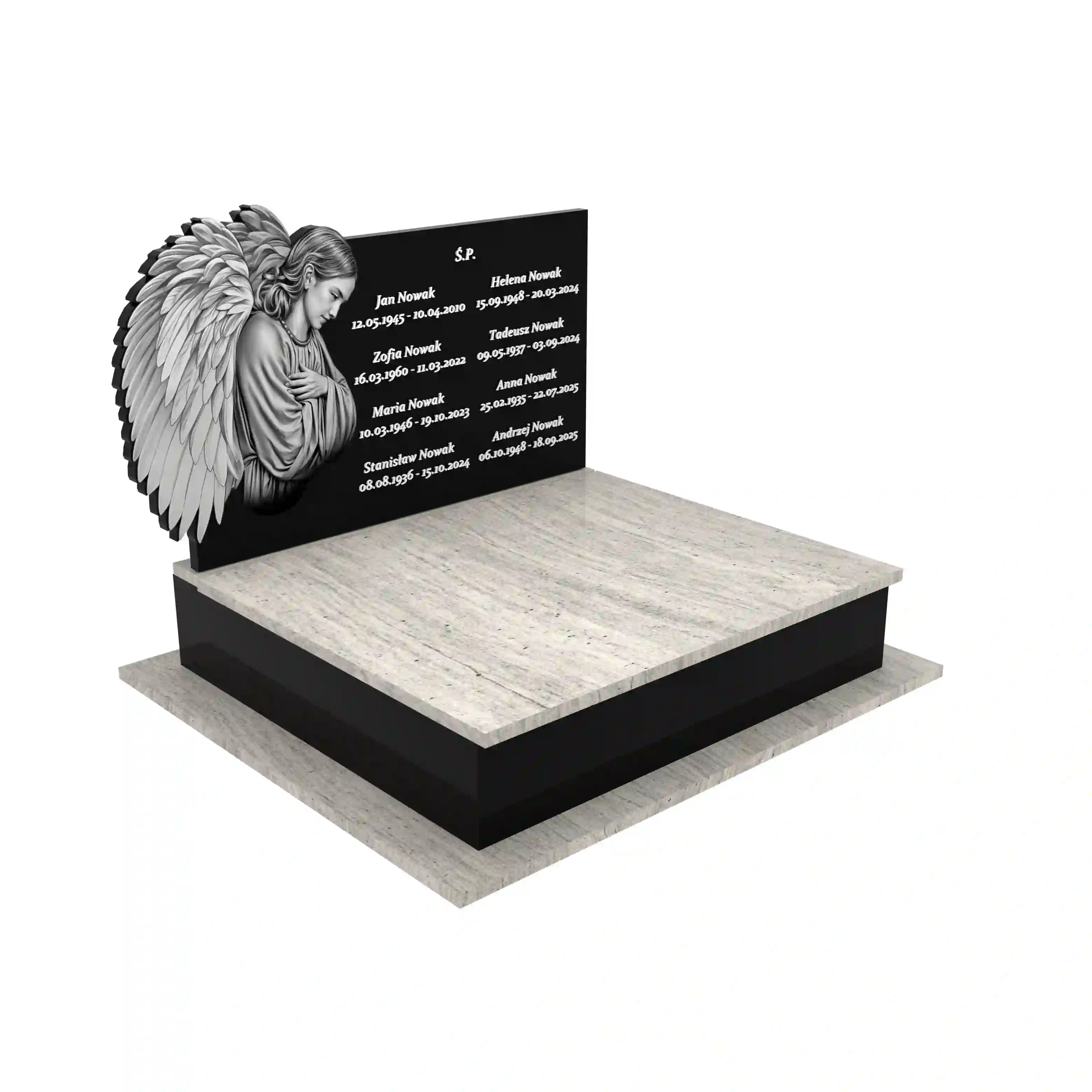 Nagrobek podwójny z granitu CK 96+360 – photo №11