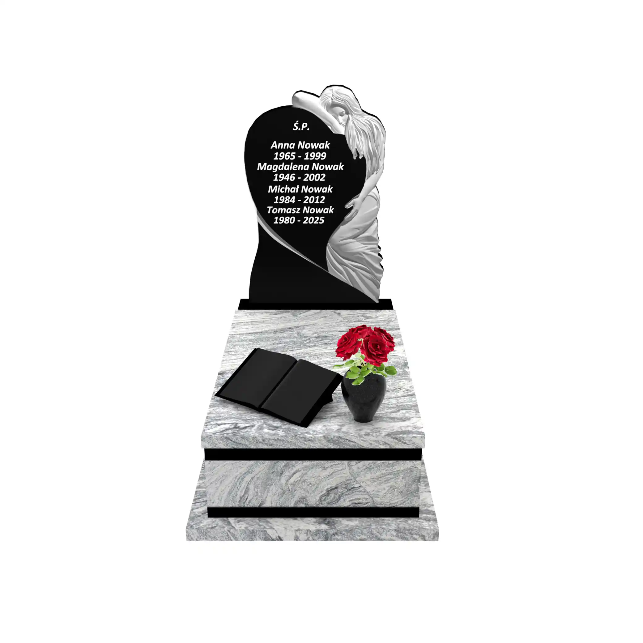 Nagrobek pojedynczy z granitu CK 126+360 – photo №12
