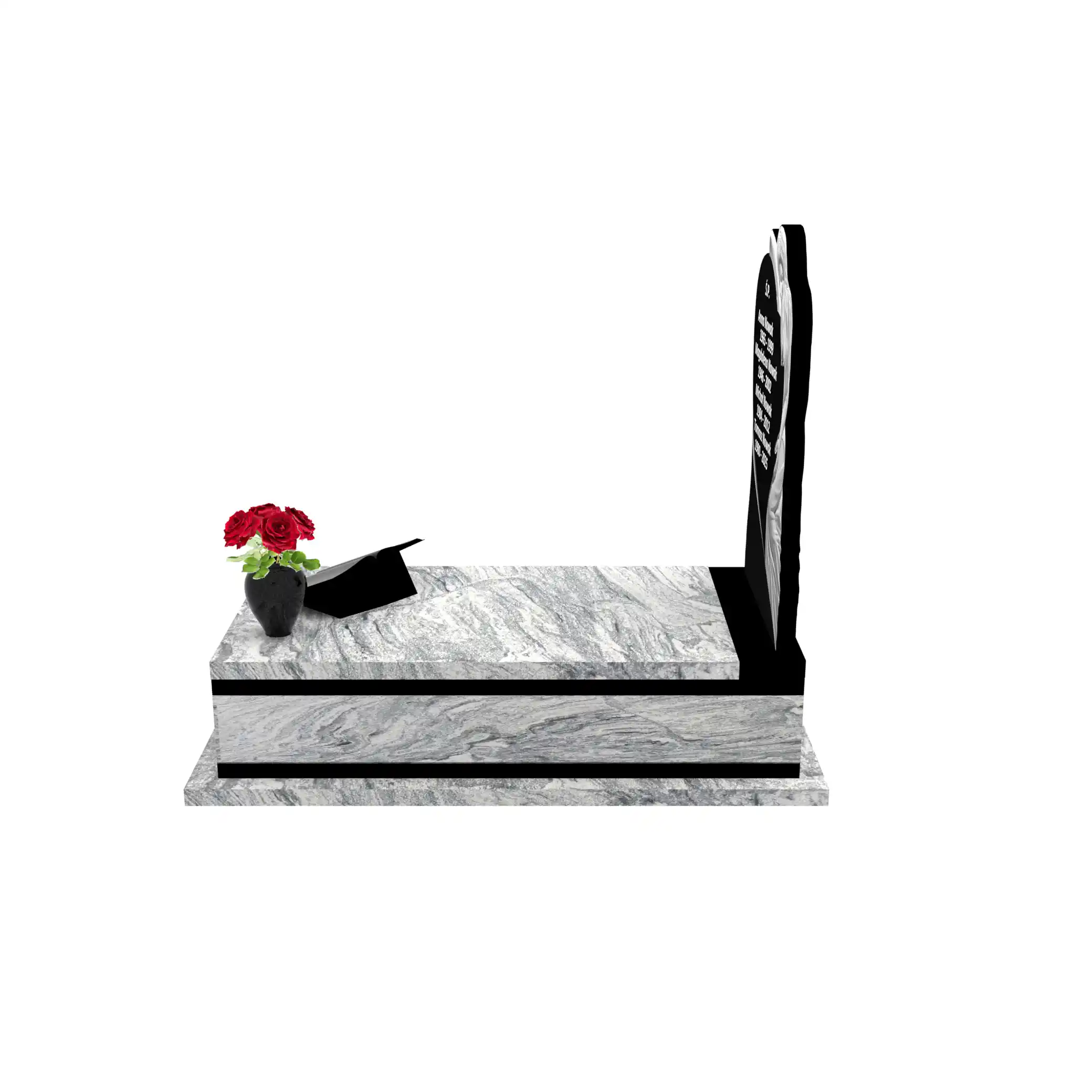 Nagrobek pojedynczy z granitu CK 126+360 – photo №3