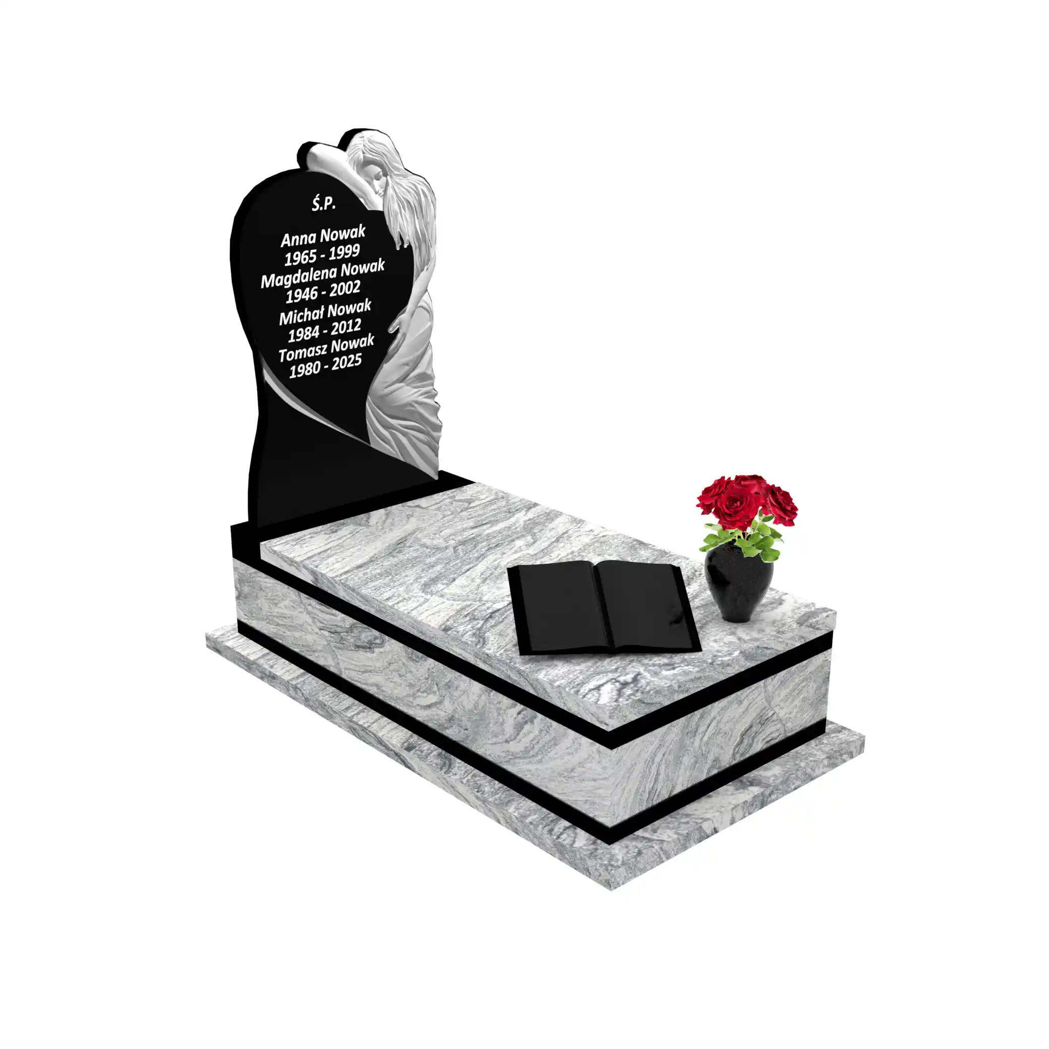 Nagrobek pojedynczy z granitu CK 126+360 – photo №11