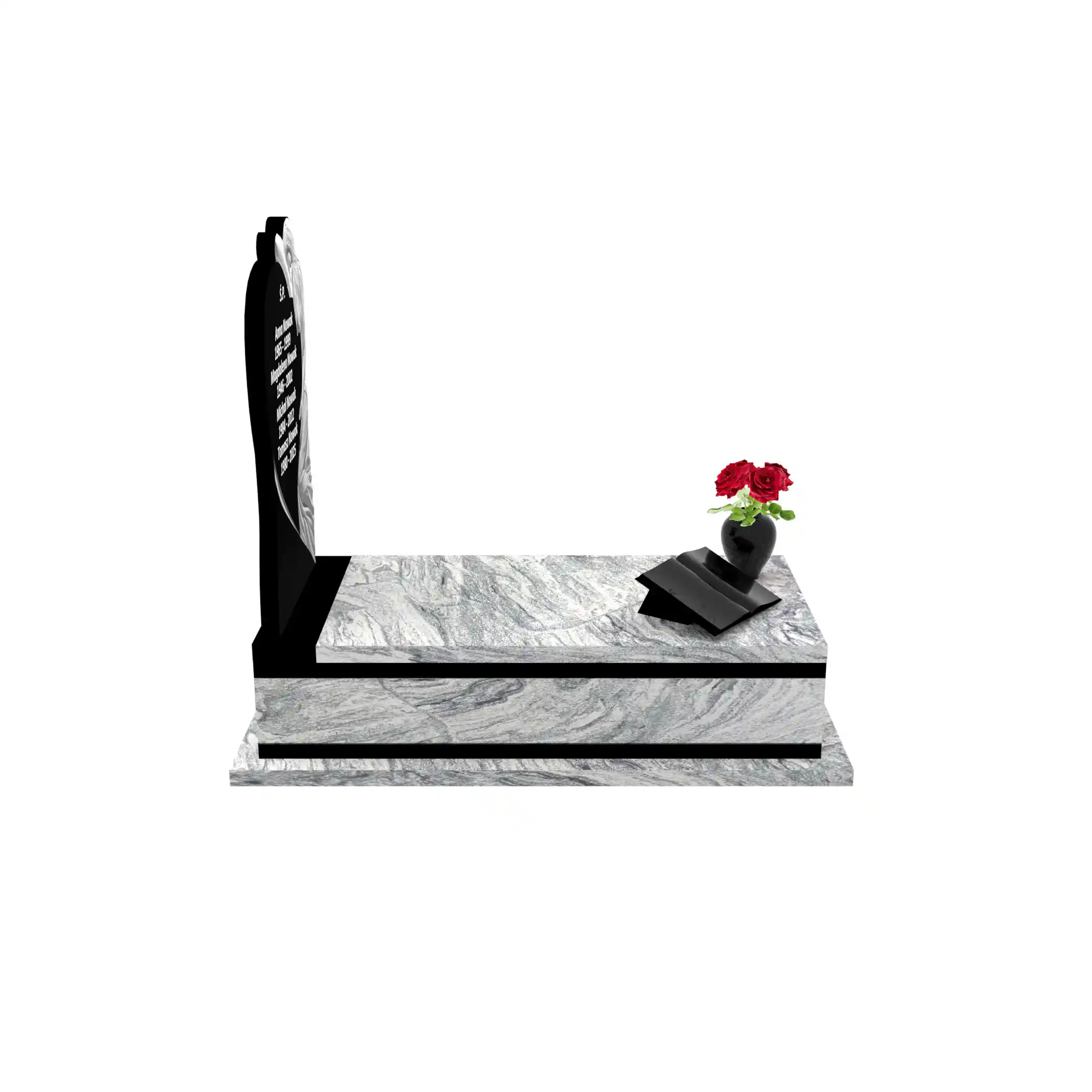 Nagrobek pojedynczy z granitu CK 126+360 – photo №9