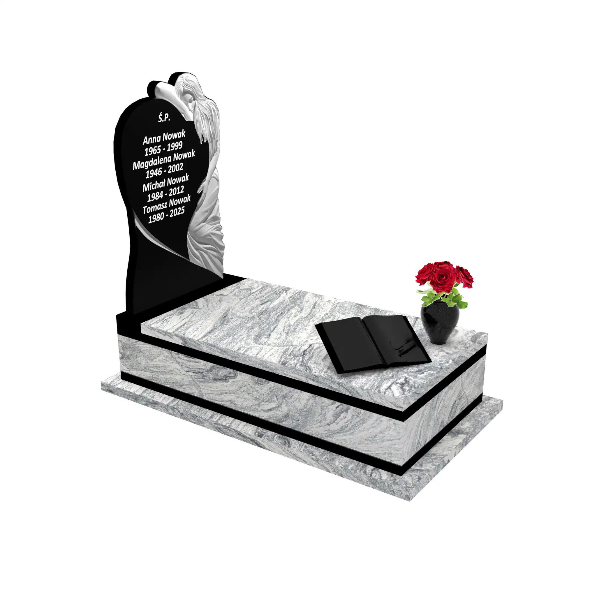 Nagrobek pojedynczy z granitu CK 126+360 – photo №10