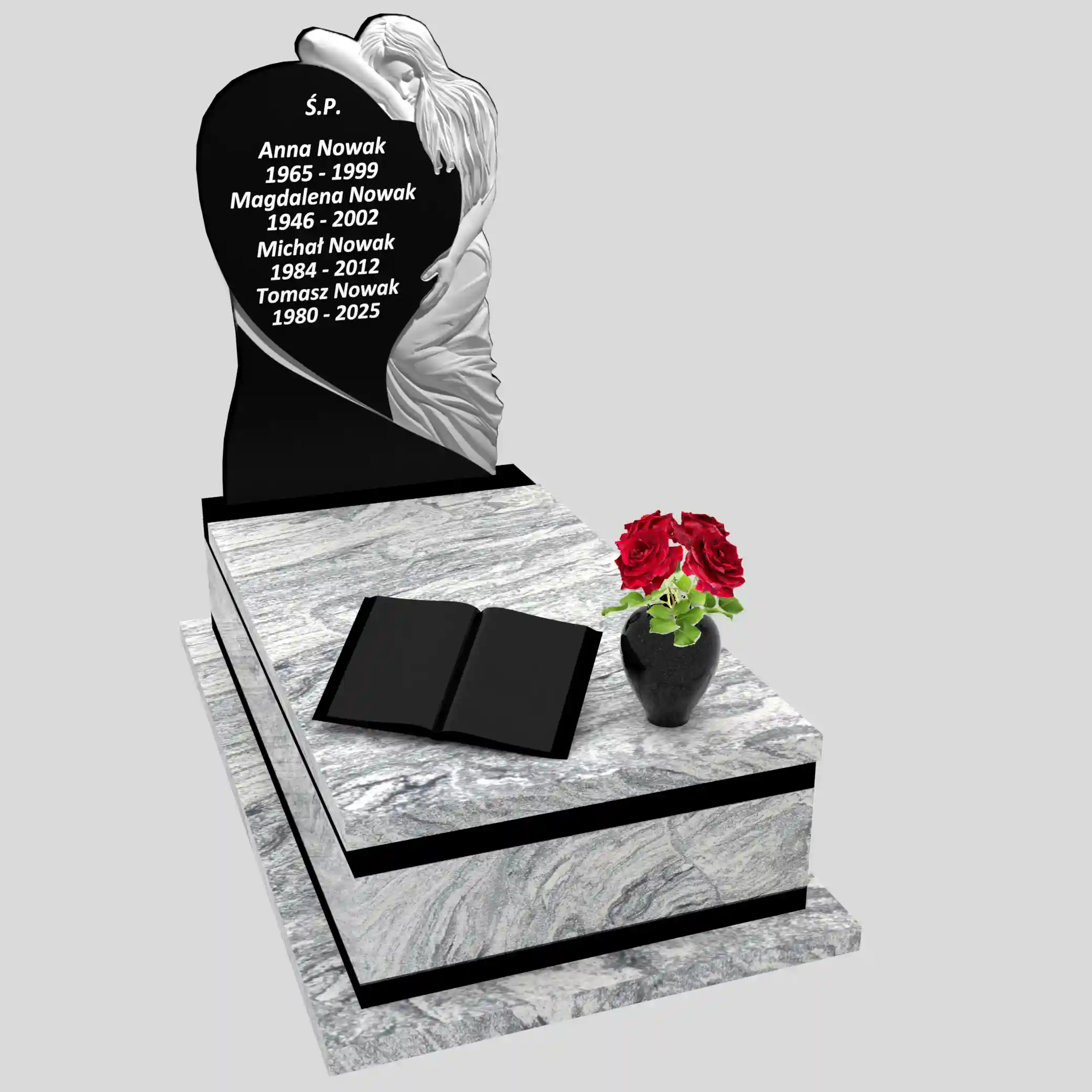 Nagrobek pojedynczy z granitu CK 126 zdjęcie 29