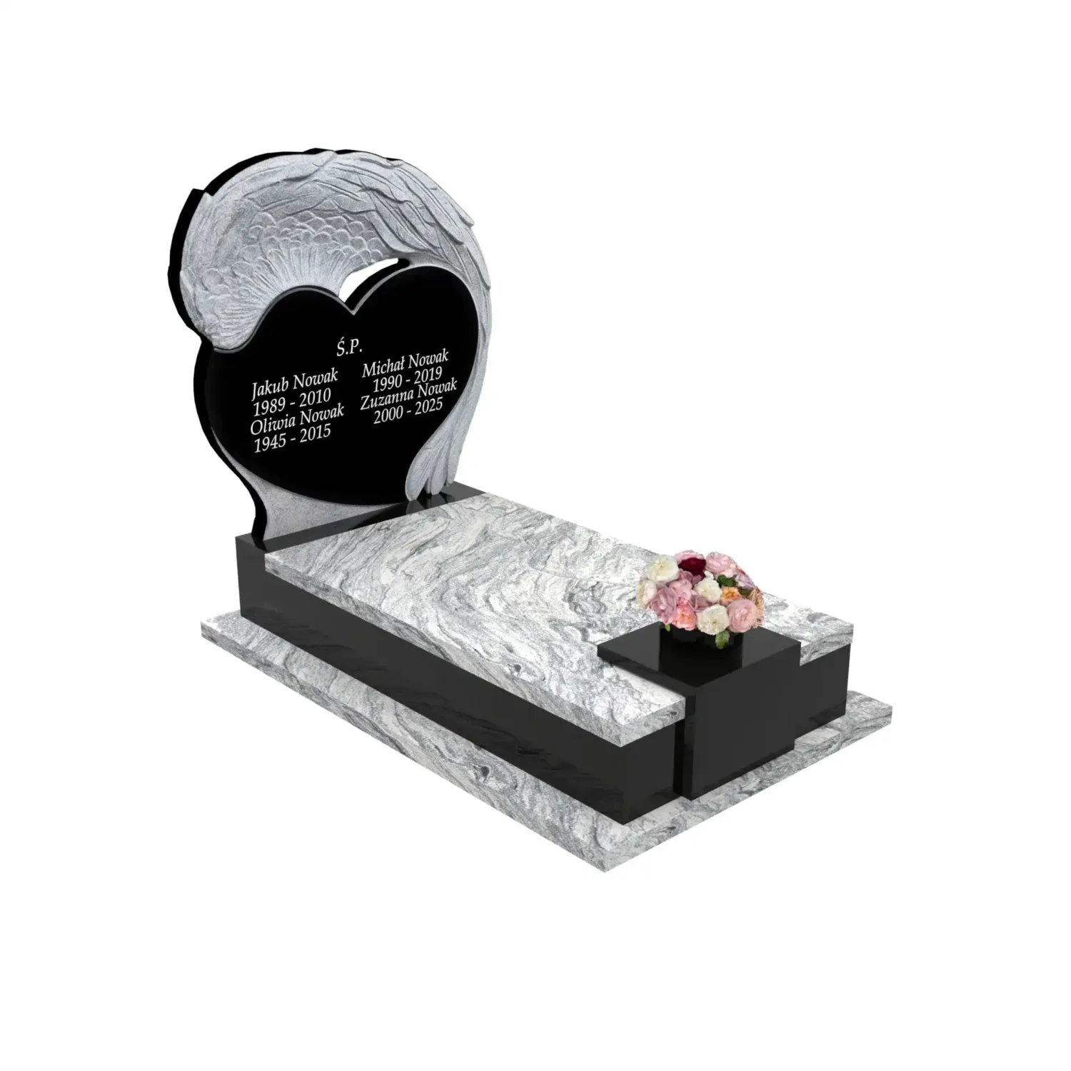 Nagrobek pojedynczy z granitu CK 115+360 – photo №11