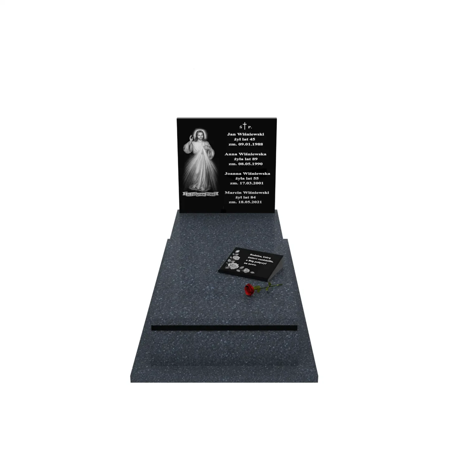 Nagrobek pojedynczy z granitu CK 127+360 – photo №12