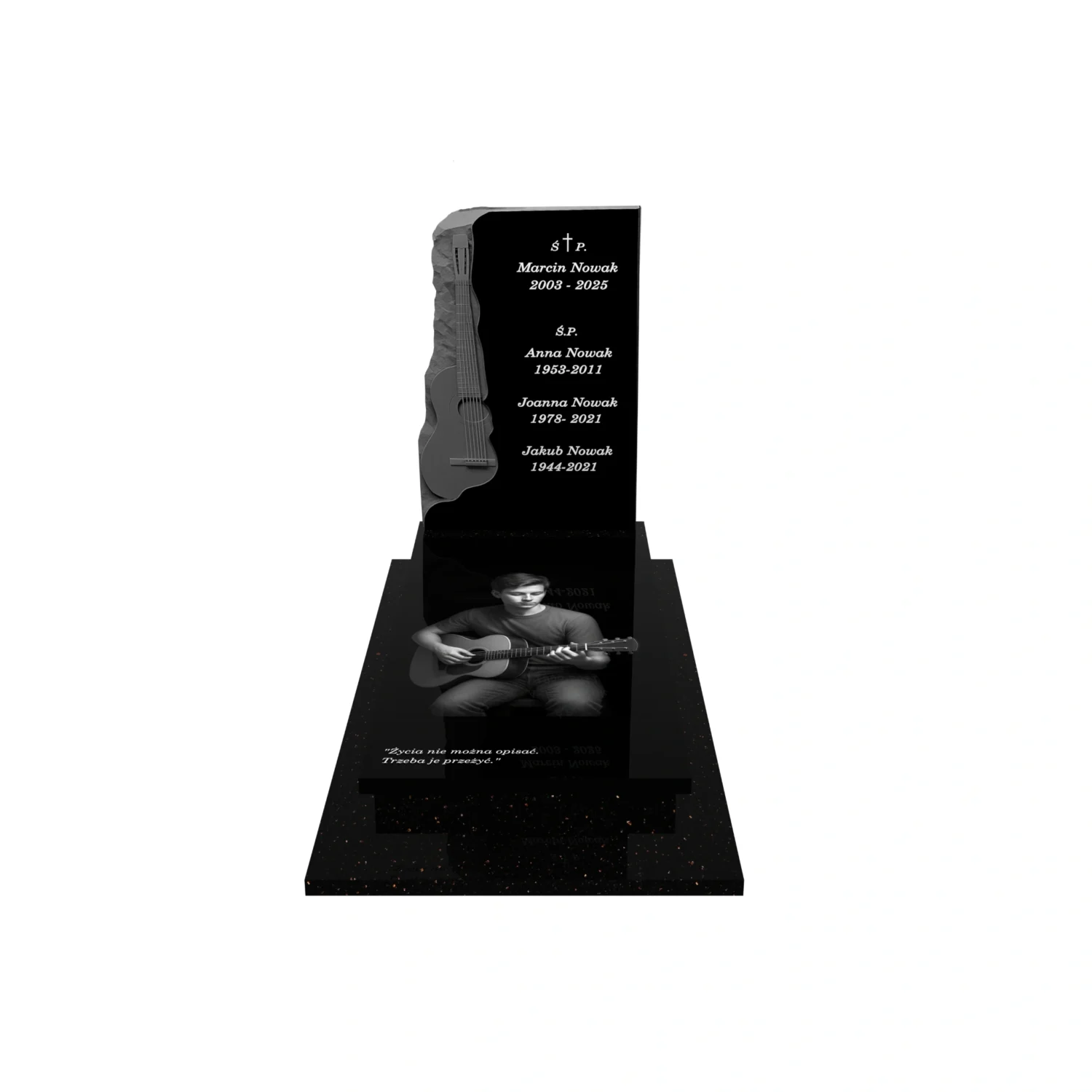 Nagrobek pojedynczy z granitu CK 142+360 – photo №12