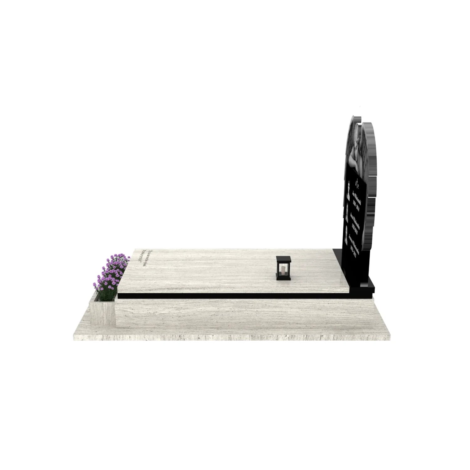 Nagrobek pojedynczy z granitu CK 140+360 – photo №3