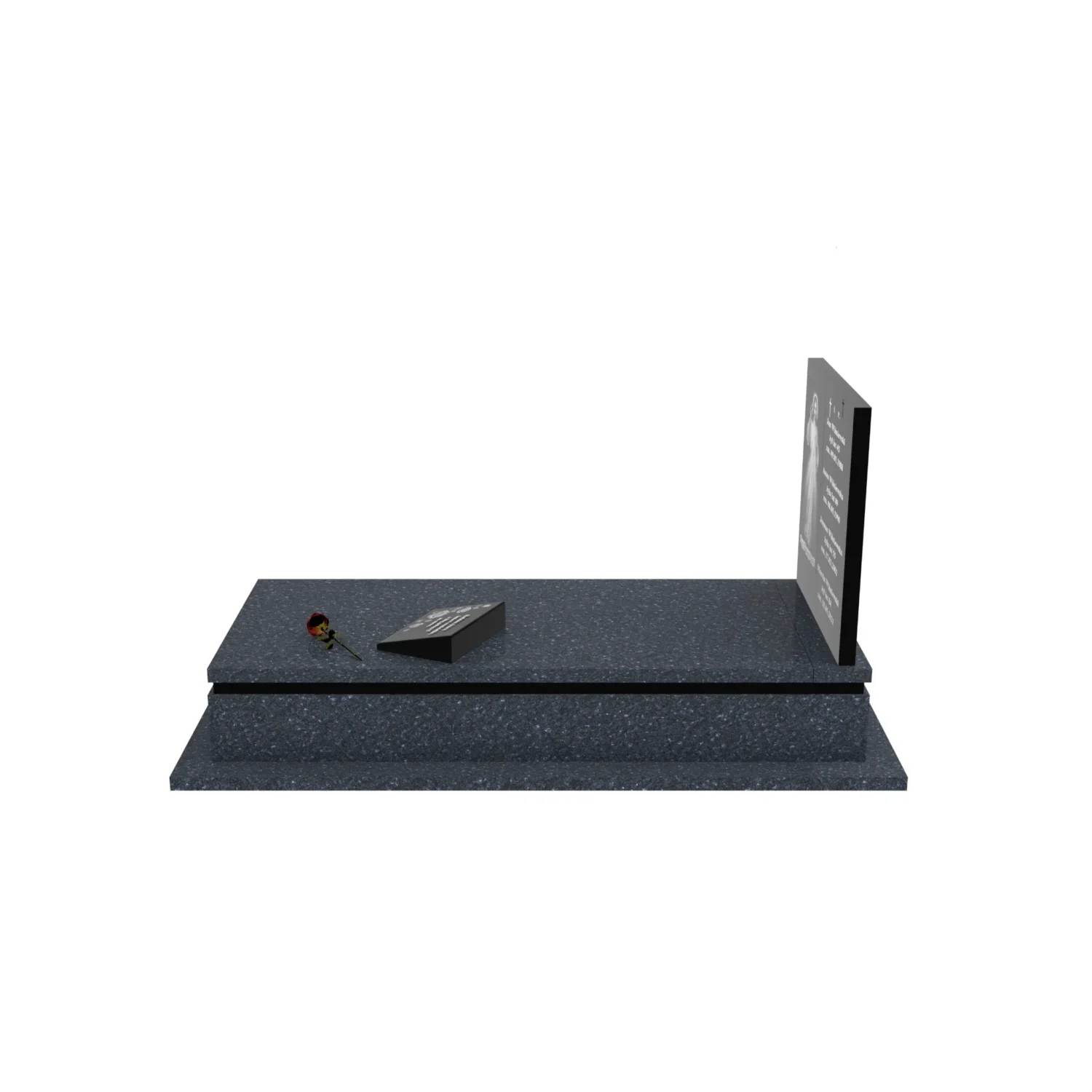 Nagrobek pojedynczy z granitu CK 127+360 – photo №3