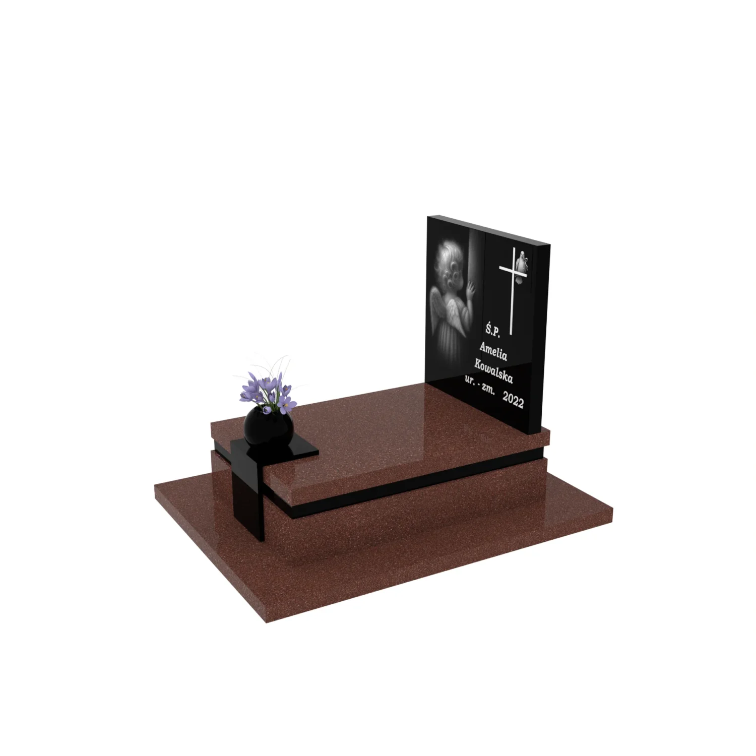 Nagrobek dla dziecka z granitu D 61+360 – photo №2