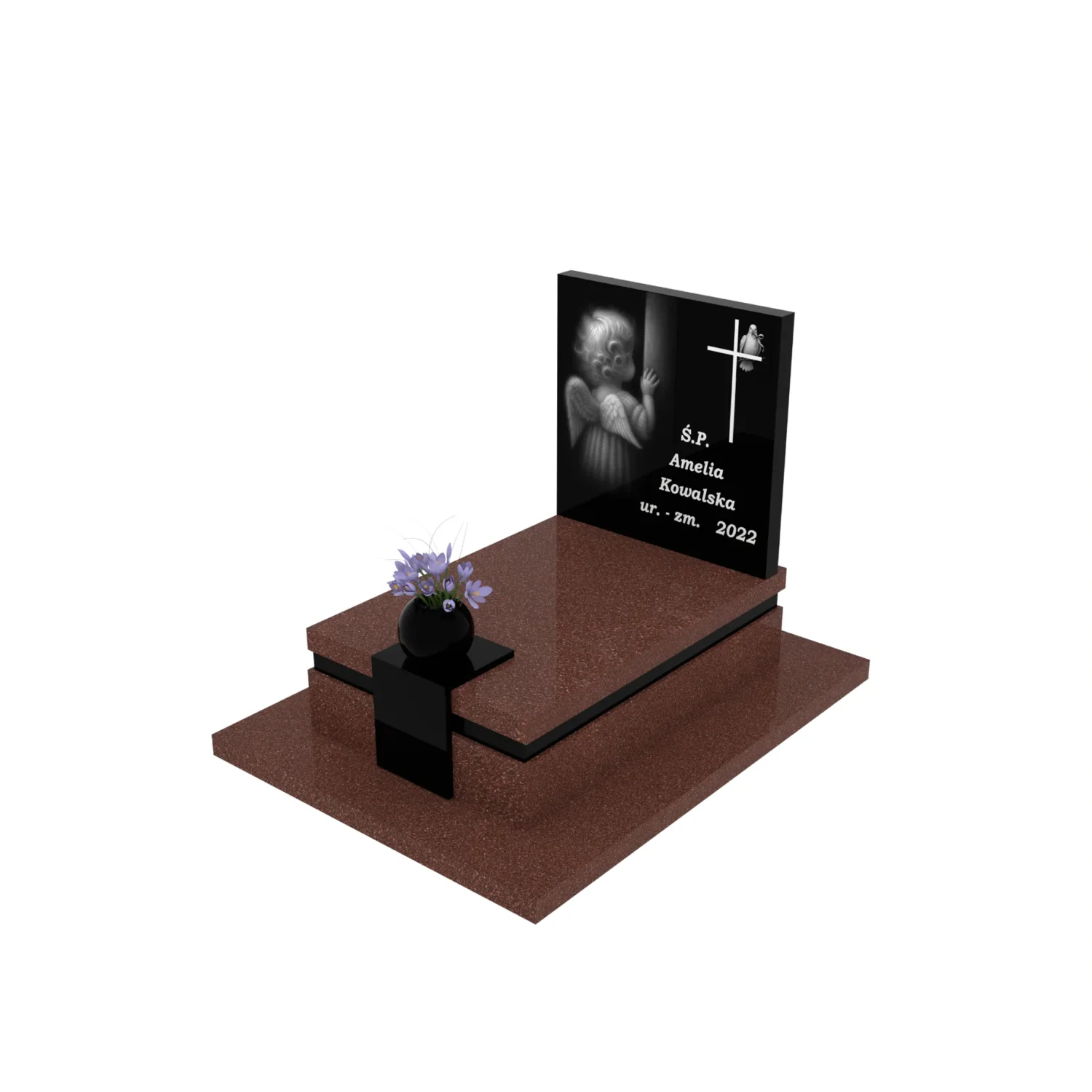 Nagrobek dla dziecka z granitu D 61+360 – photo №1